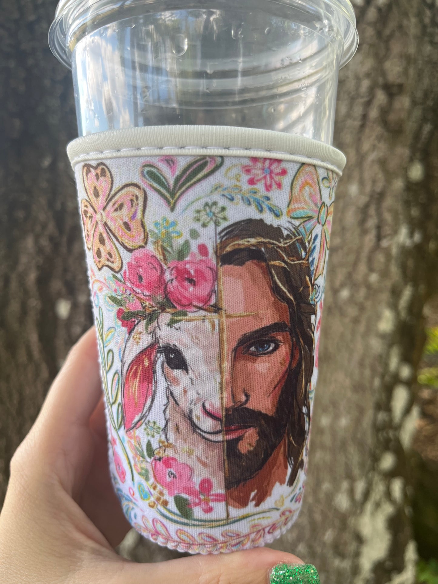 Iced coffee cup sleeve koozie