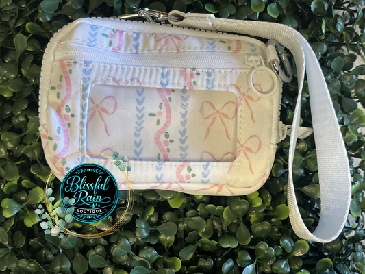 Pink Bows & Flowers Wristlet/Wallet